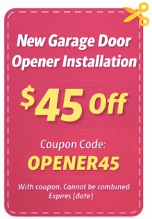 Coupon - New Garage Door Opener Installation $45 Off